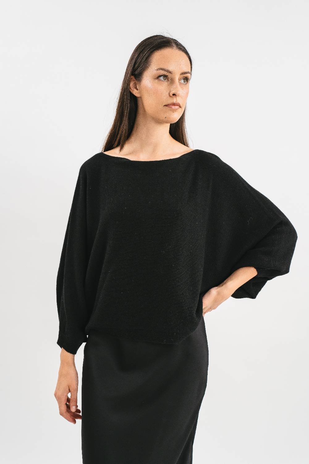 Pink Memories Maglia poncho scollo a barca Negozi Online