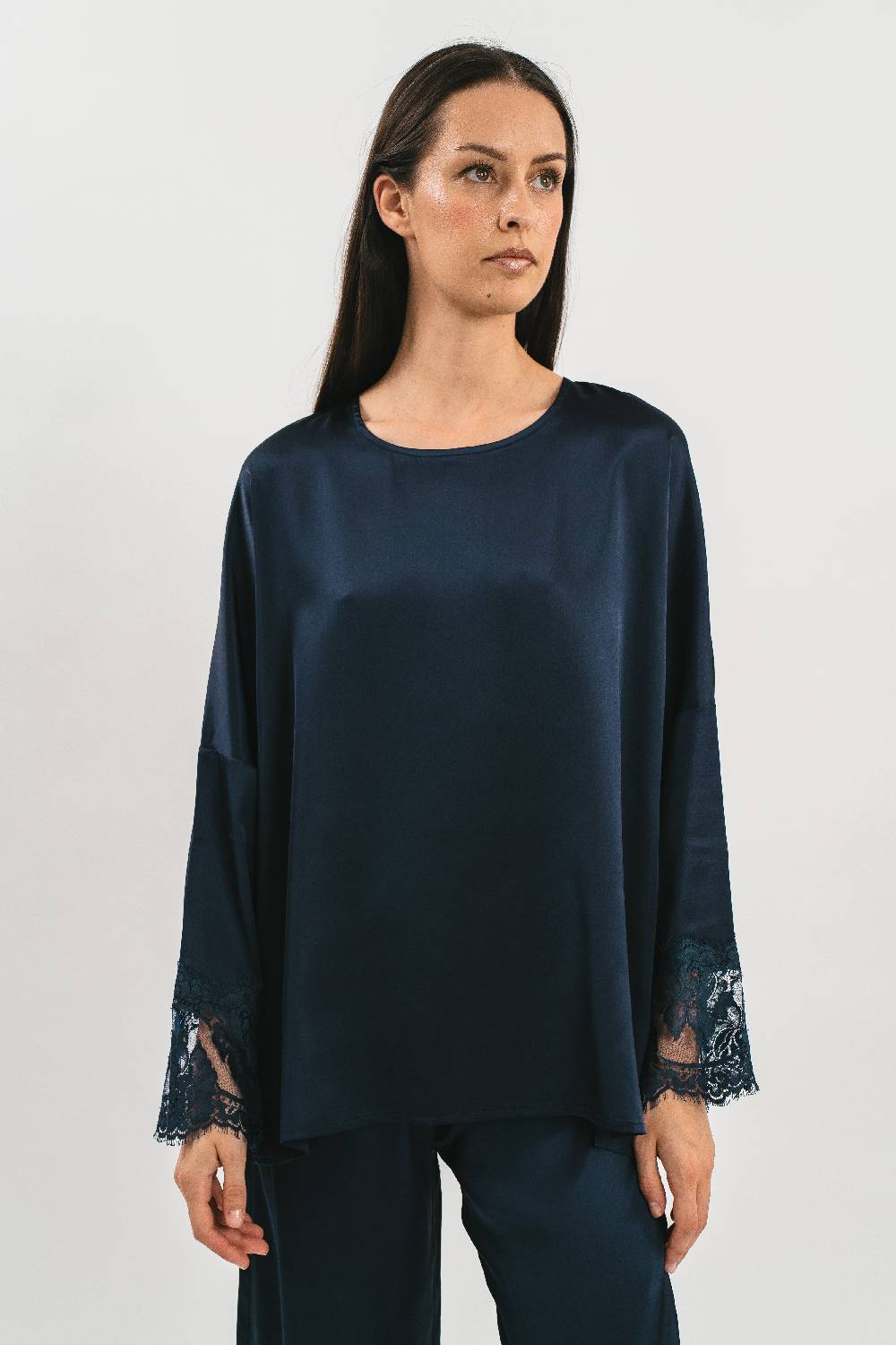 Pink Memories T-shirt over con dettagli in pizzo Saldi