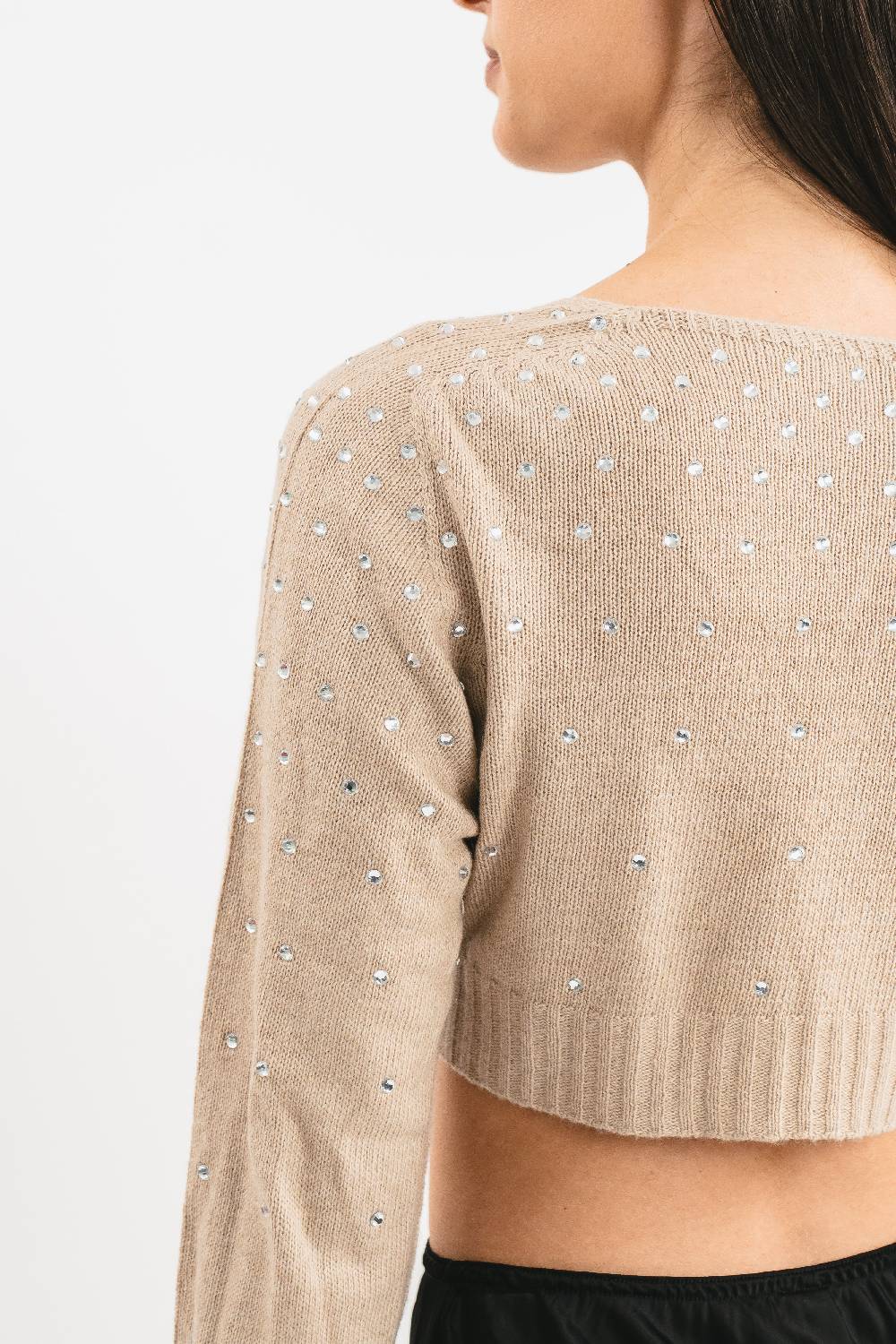 Pink Memories Coprispalle crop con strass Promozione