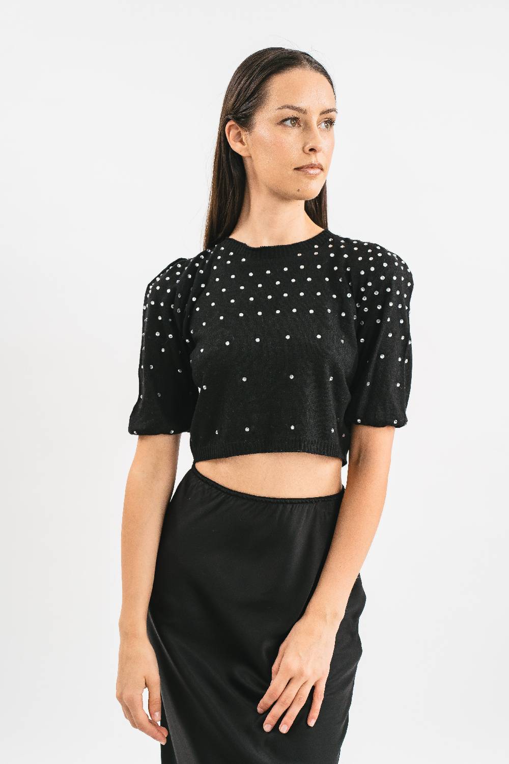 Pink Memories Maglia Girocollo con strass Spedizione Gratuita