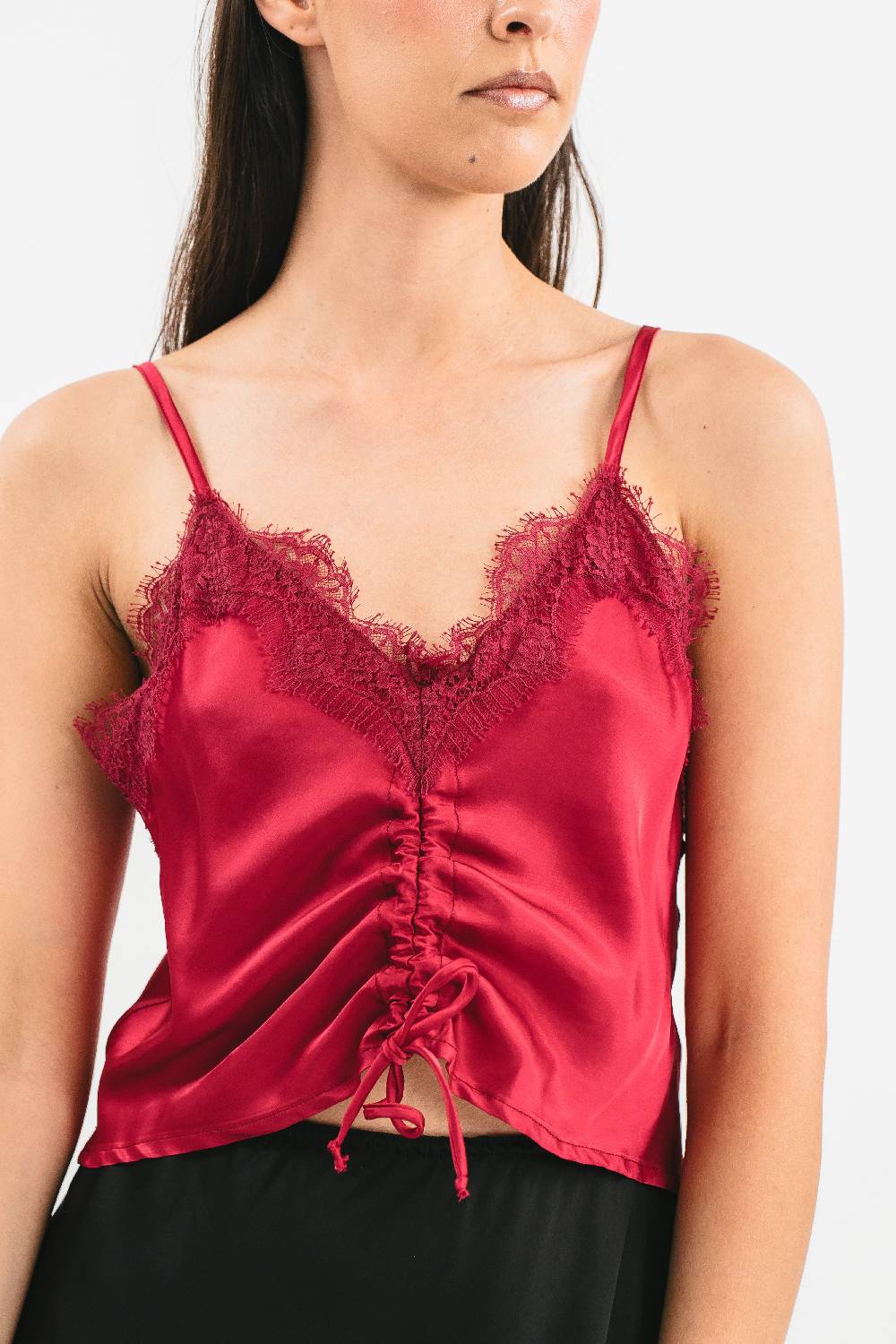 Pink Memories Top con coulisse e pizzo Consegna Veloce