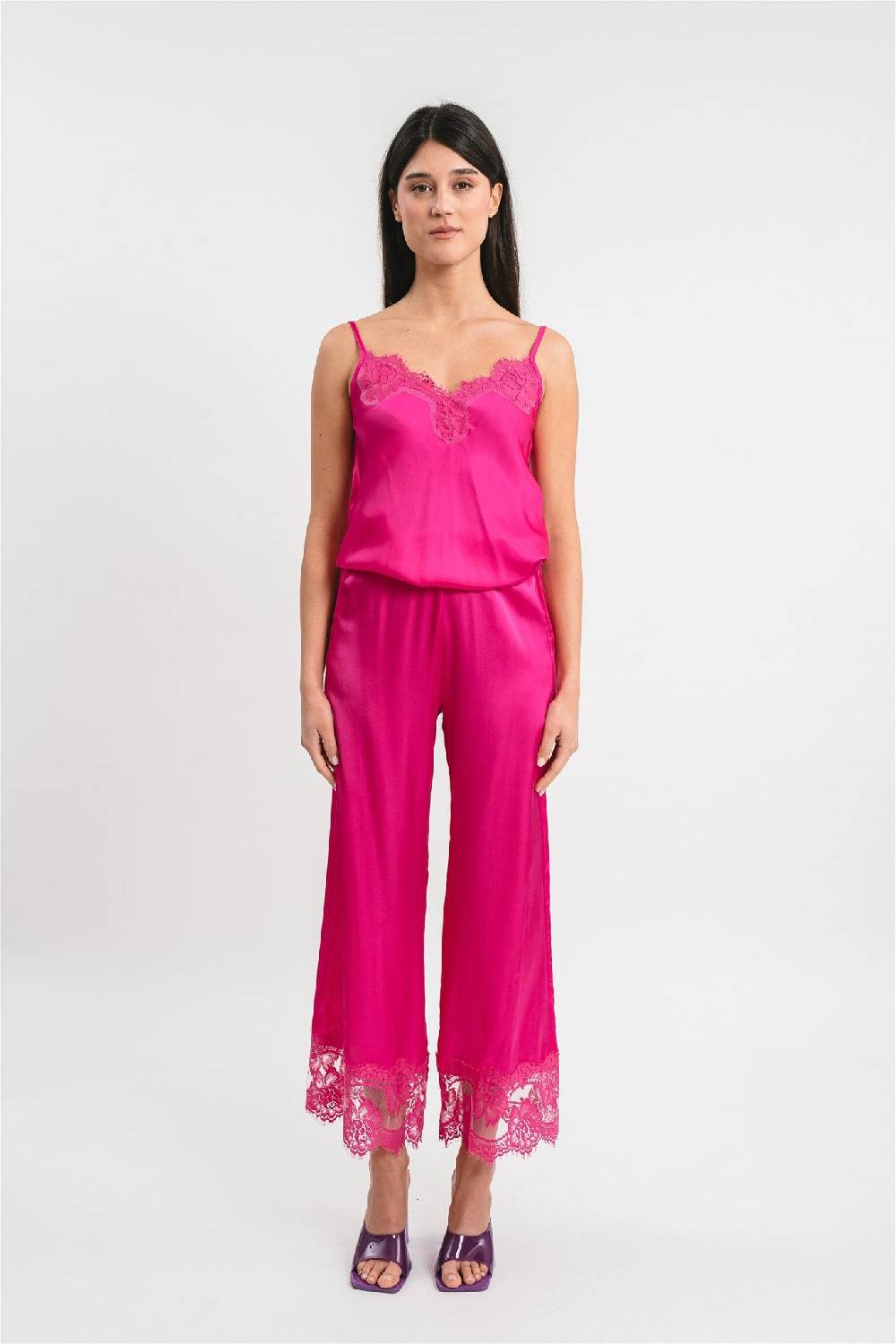Pink Memories Pantalone con dettagli in pizzo Affare Del Giorno