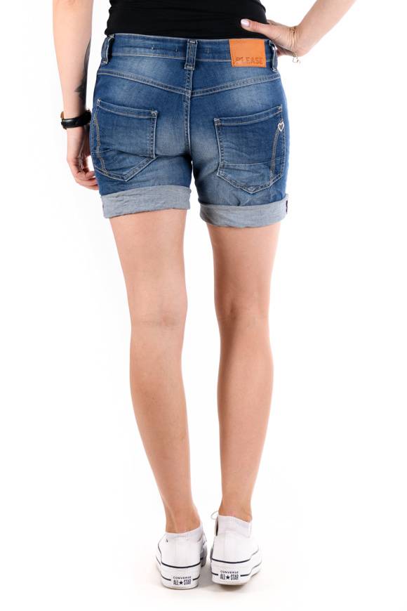 ﻿Please Jeans Please - Shorts P88 E02 - Blu Denim Vendita Economica