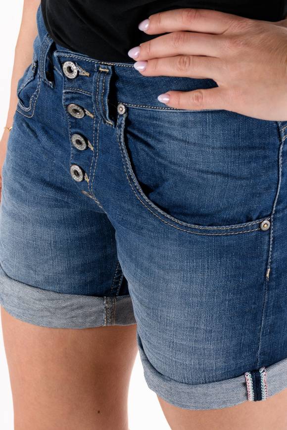 ﻿Please Jeans Please - Shorts P88 E02 - Blu Denim Vendita Economica