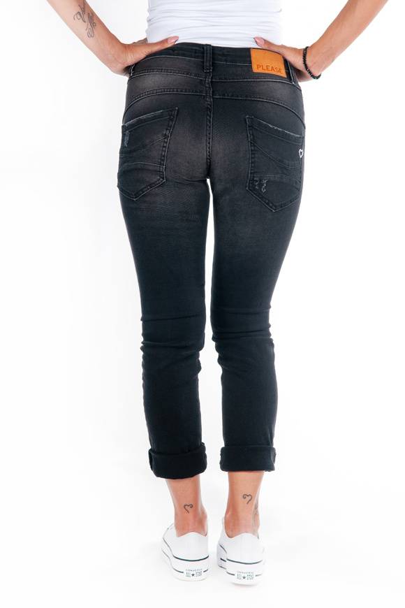 Please Jeans Please - Jeans P78 W4V - Nero Denim Nuovo