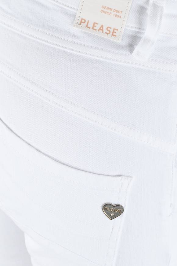 Please Jeans Please - Jeans P78 - Bianco Ottico Bull Denim Vendita