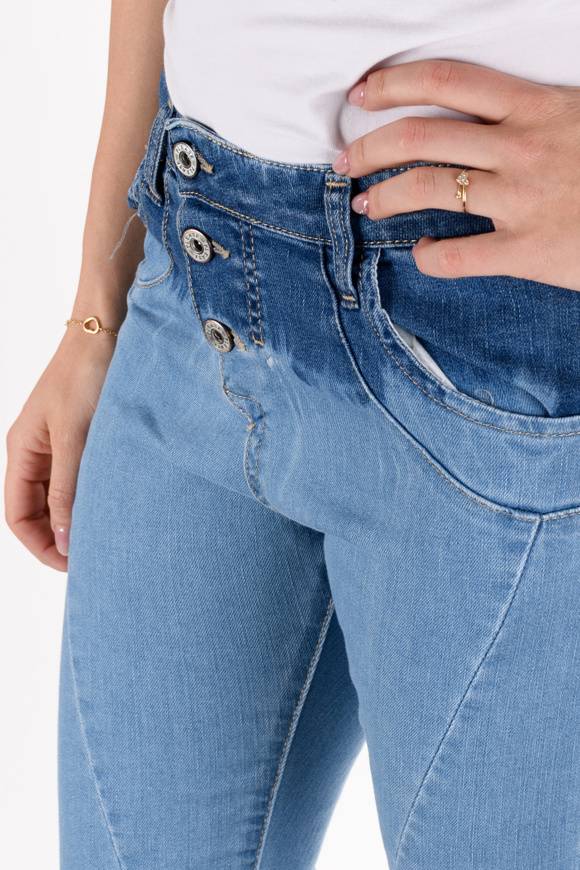 Please Jeans Please - Jeans P78 I5S - Blu Denim Negozi Online