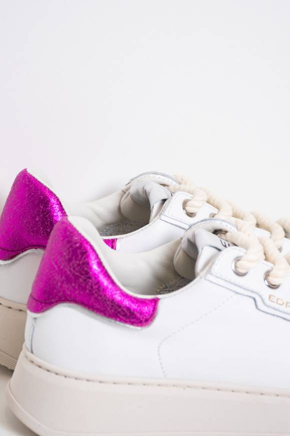 Please Jeans ED PARISH ERIKA SNEAKER - BIANCO/FUXIA/SILVER Fino Al -60%