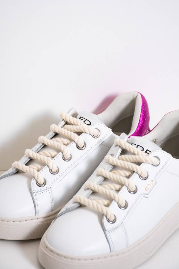 Please Jeans ED PARISH ERIKA SNEAKER - BIANCO/FUXIA/SILVER Fino Al -60%