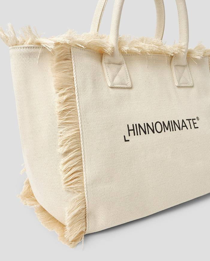 Please Jeans HINNOMINATE BORSA - OFF WHITE Prezzo Ridotto