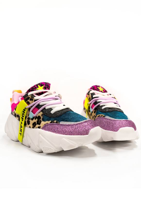 Please Jeans SHOP ART - SNEAKER 221 - MULTICOLOR In Vendita
