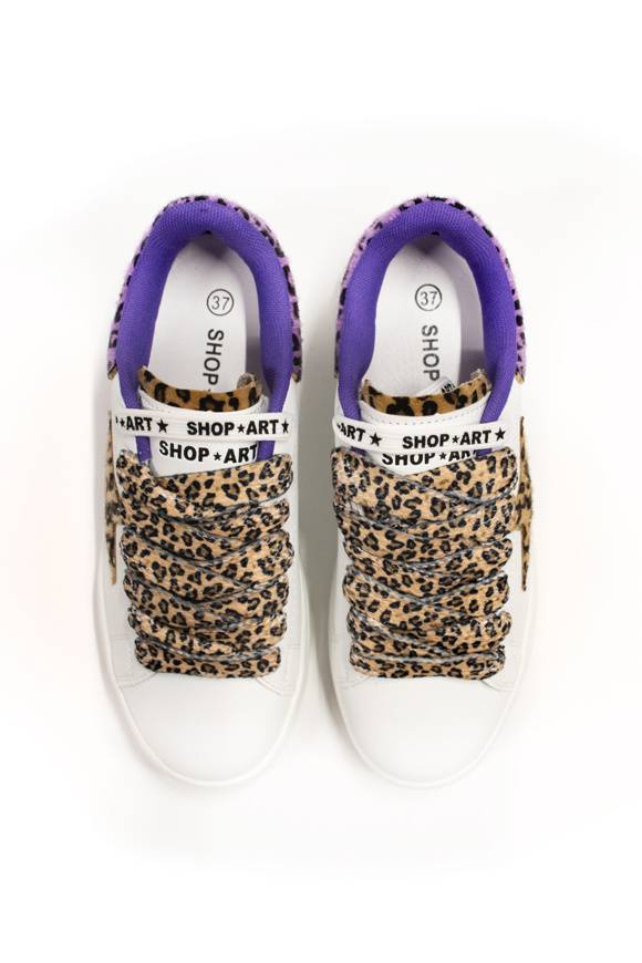 Please Jeans SHOP ART - SNEAKER 208 - WHITE MACULATO Saldi