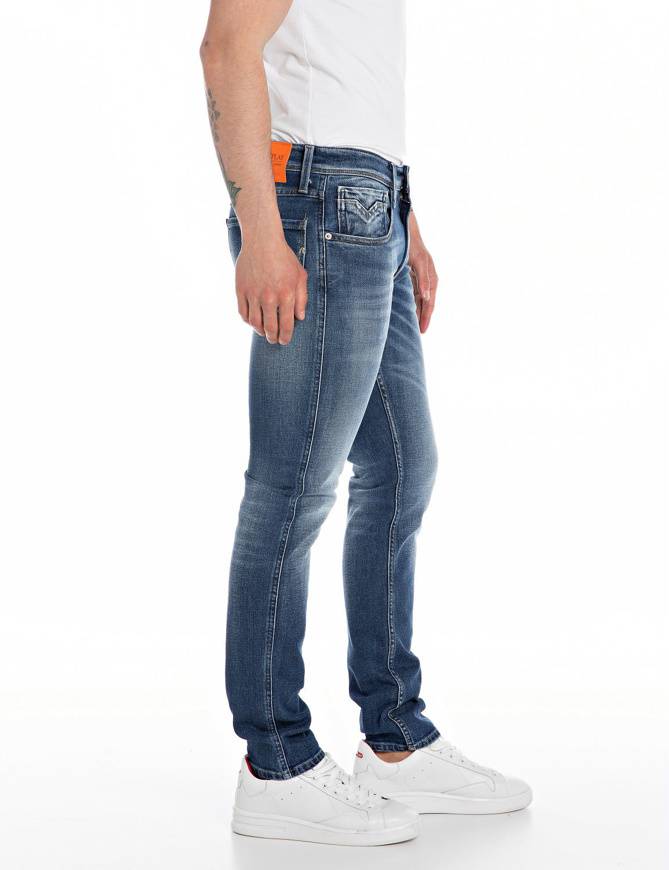 Please Jeans REPLAY JEANS ANBASS - M91 618 - BLUE DENIM Vendita
