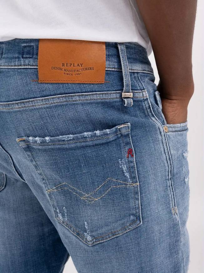 Please Jeans REPLAY JEANS MICKYM - M10 656 - BLUE DENIM Promozione