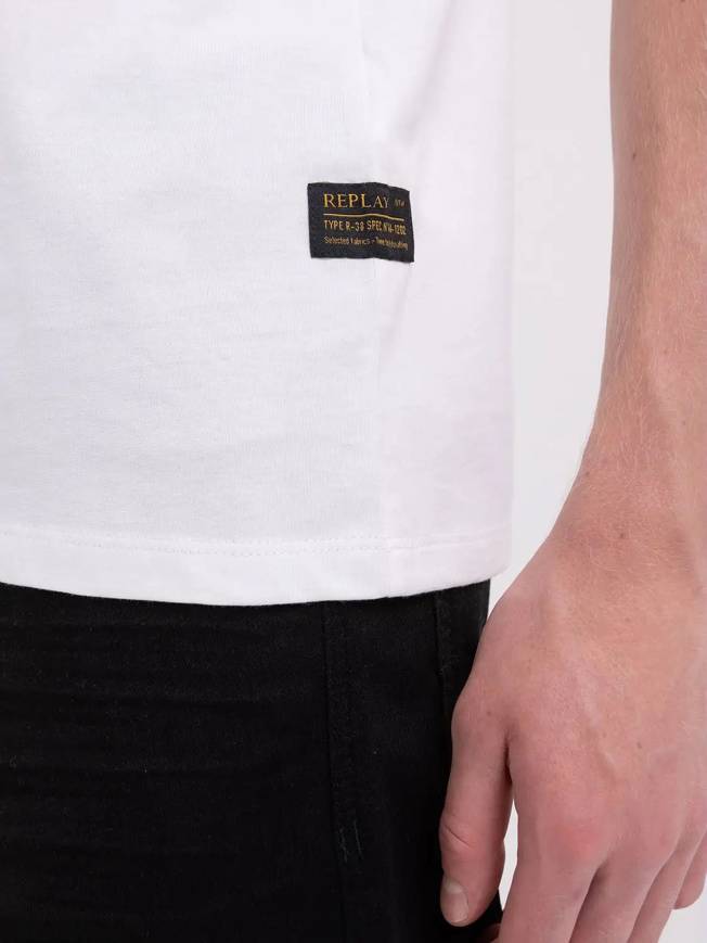 Please Jeans REPLAY T-SHIRT - M67 660 - WHITE Spedizione Gratuita