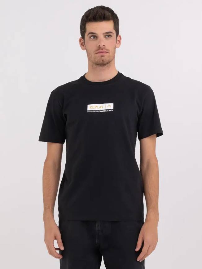 Please Jeans REPLAY T-SHIRT - M67 660 - BLACK Pezzi Unici