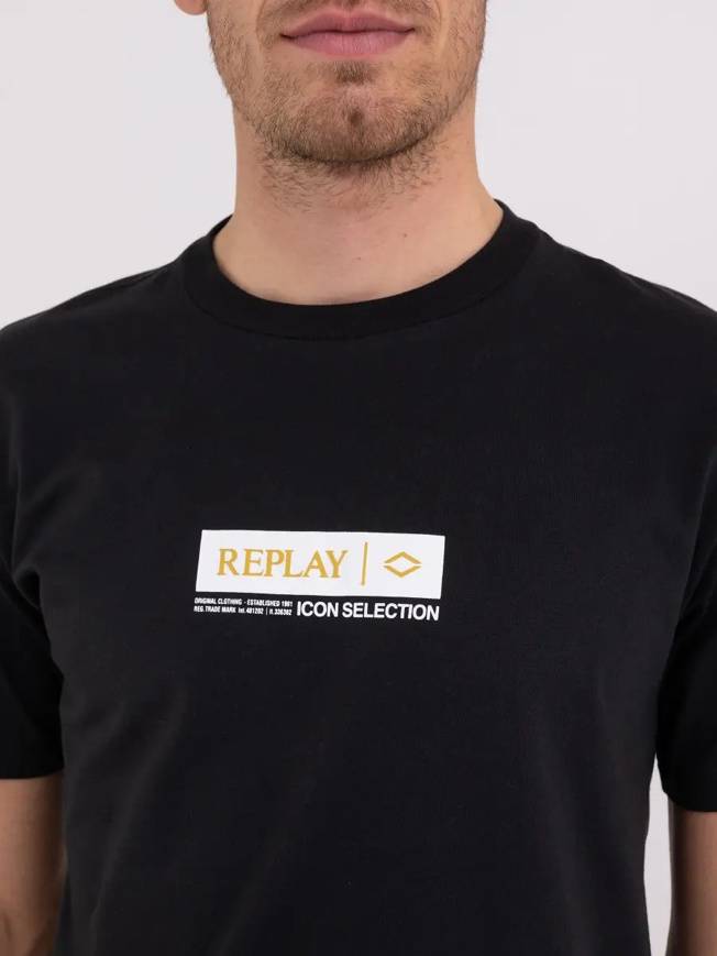 Please Jeans REPLAY T-SHIRT - M67 660 - BLACK Pezzi Unici