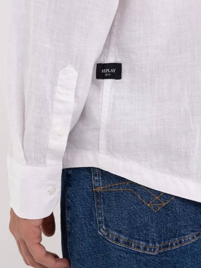 Please Jeans REPLAY CAMICIA - WHITE Soddisfazione Garantita