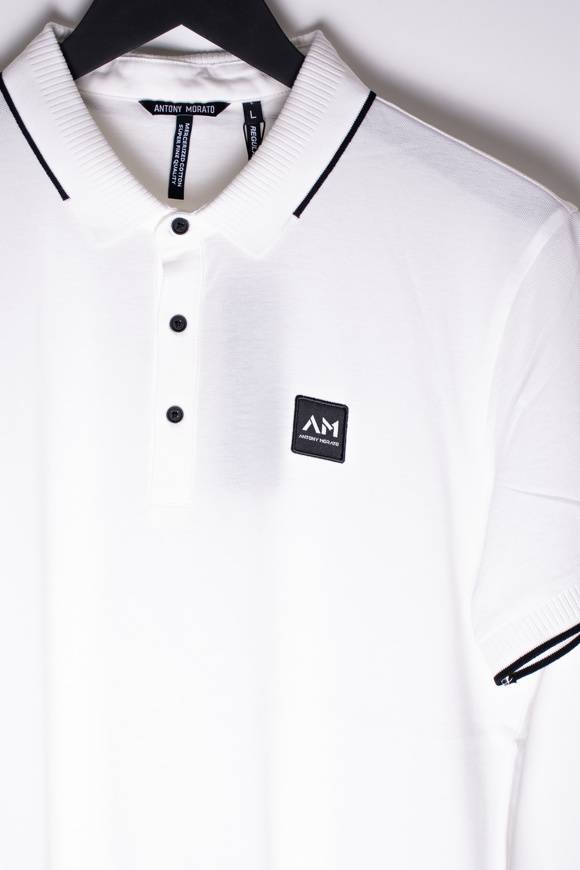 Please Jeans ANTONY MORATO POLO REGULAR - BIANCO Consegna Veloce