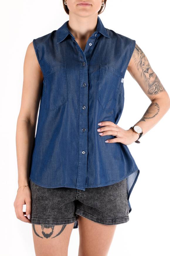 Please Jeans Please - Camicia C02 C20 - Blu Denim Convenienza