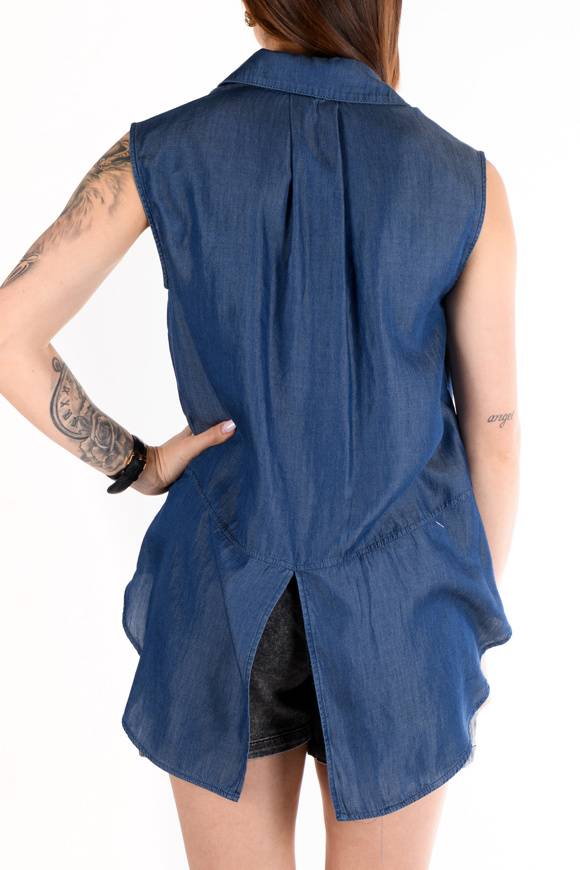 Please Jeans Please - Camicia C02 C20 - Blu Denim Convenienza