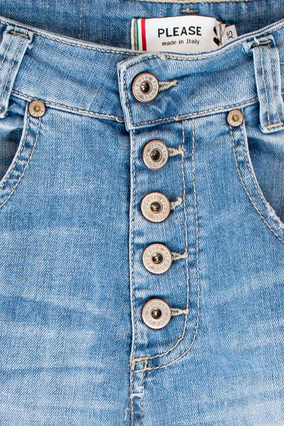 Please Jeans Please - Shorts P88 DQG - Blu Denim Presa
