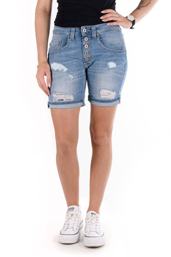 Please Jeans Please - Shorts P88 DQG - Blu Denim Presa