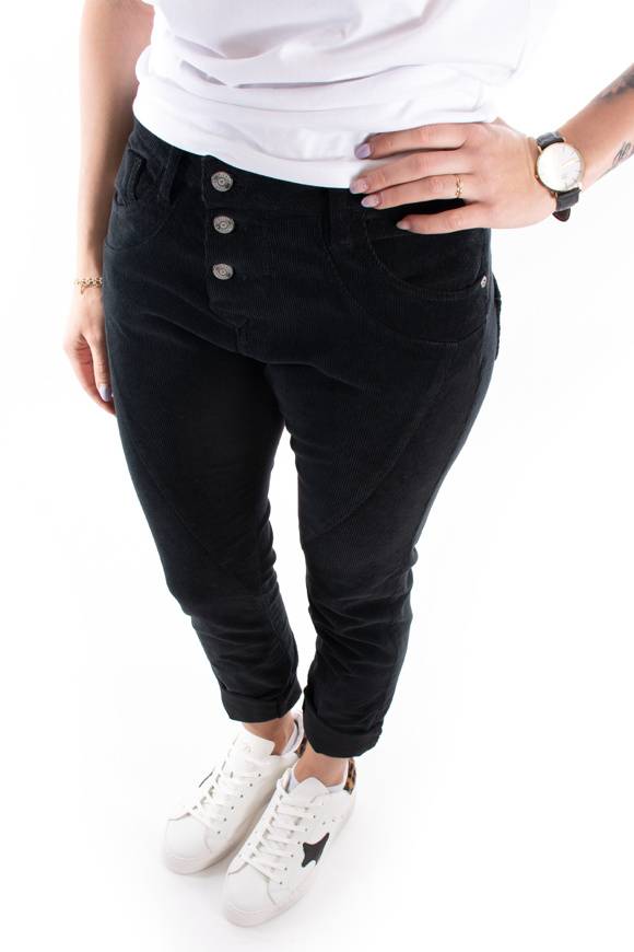 Please Jeans PLEASE CORD PANTALONI P78 - NERO Online