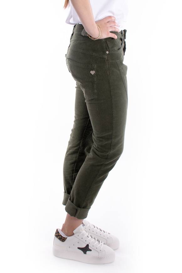 Please Jeans PLEASE CORD PANTALONI P78 - MURKY GREEN Outlet