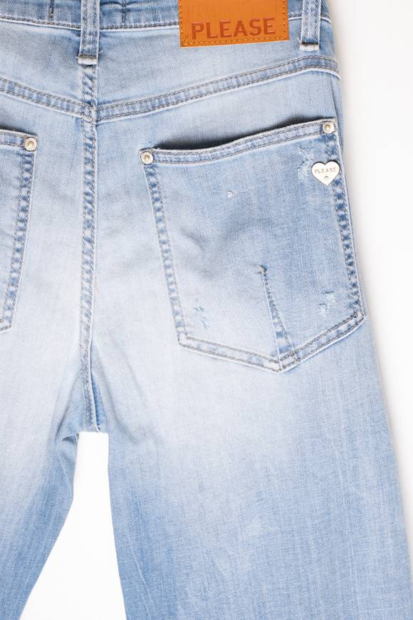 Please Jeans PLEASE JEANS - P0V W2R - BLU DENIM Saldi Di Fabbrica