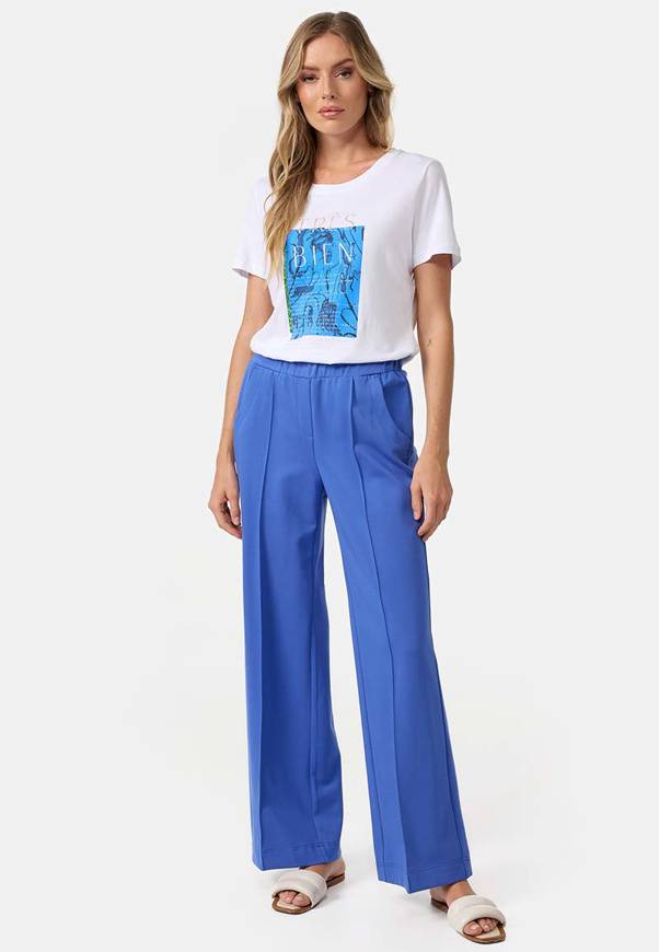 Please Jeans T-SHIRT CATNOIR IN MODAL CON STAMPA - AZZURRO TRES BIEN Fino Al -60%