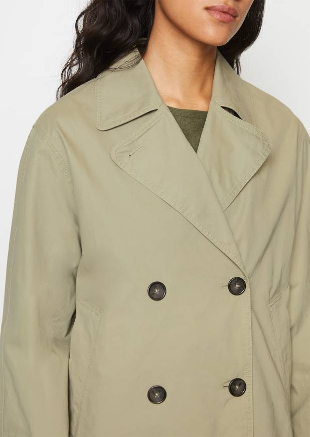 Please Jeans MARCO POLO SHORT TRENCH - STEAMED SAGE Negozio