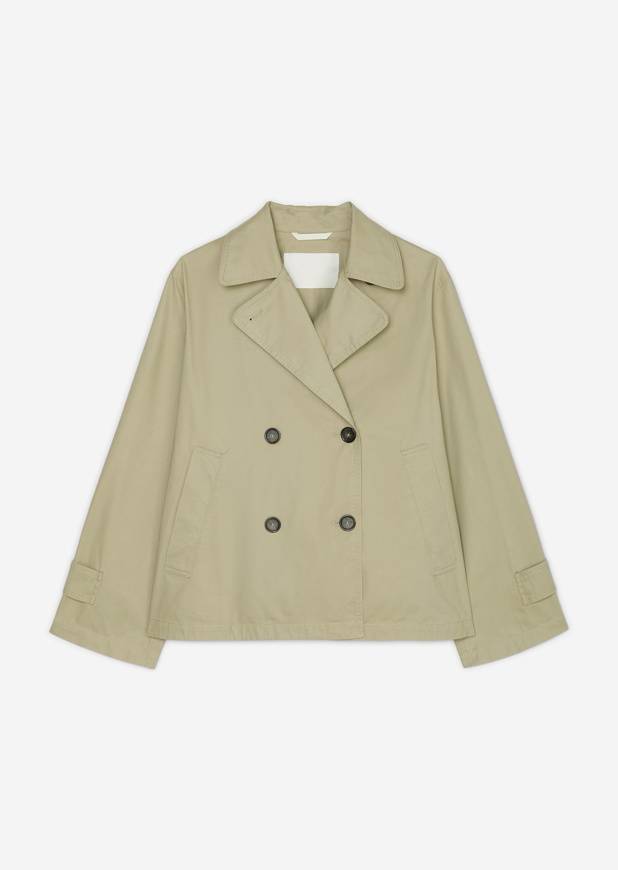 Please Jeans MARCO POLO SHORT TRENCH - STEAMED SAGE Negozio