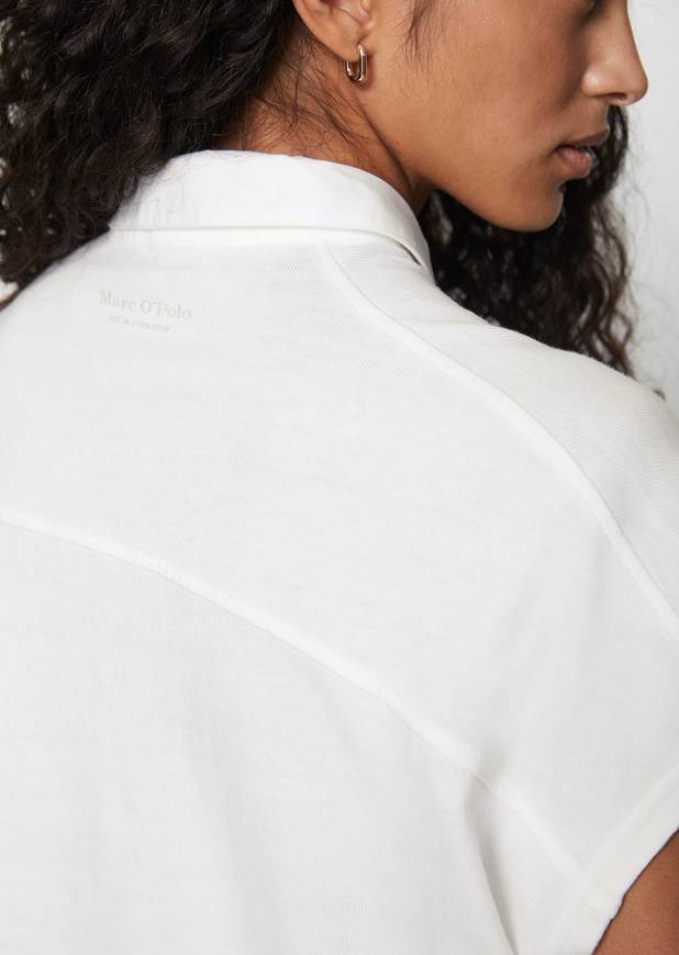 Please Jeans MARCO POLO OVERSIZE POLO - WHITE In Saldo