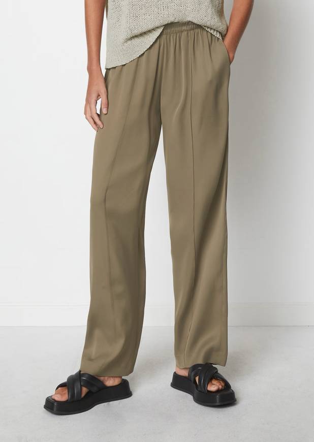 Please Jeans MARCO POLO PANTS FLUENT JOGGER - MILKY BROWN Moda