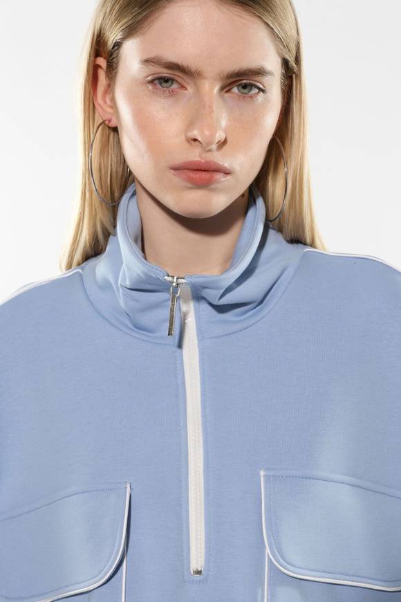Please Jeans IMPERIAL SWEATER - FG4 HGS - CELESTE Italy