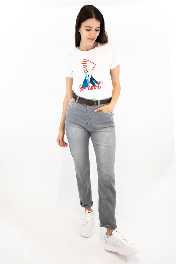 Please Jeans PLEASE T-SHIRT - T76 327 - WHITE Italia