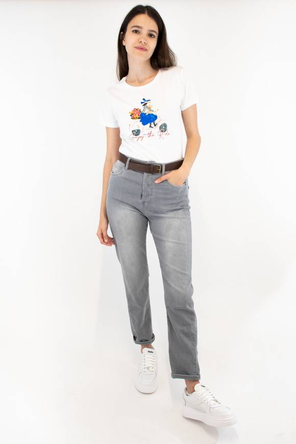 Please Jeans PLEASE T-SHIRT - T76 328 - WHITE 2025