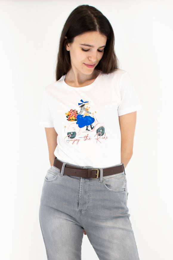 Please Jeans PLEASE T-SHIRT - T76 328 - WHITE 2025