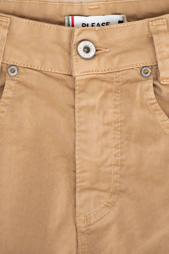 Please Jeans PLEASE SHORTS - D0G N3N - BEIGE Nuovo