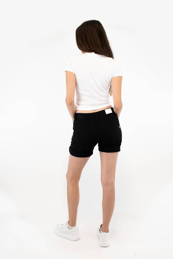 Please Jeans PLEASE SHORTS - D0G N3N - NERO Pezzi Unici