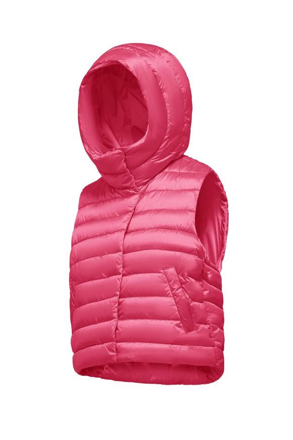 Please Jeans BOMBOOGIE SLEEVELESS DOWN JACKET - RASPBERRY MOON Spedizione Gratuita