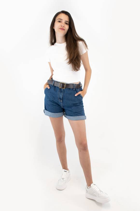 Please Jeans PLEASE BERMUDA SHORTS - D0J C81 (N3N) - BLU DENIM Consegna Veloce