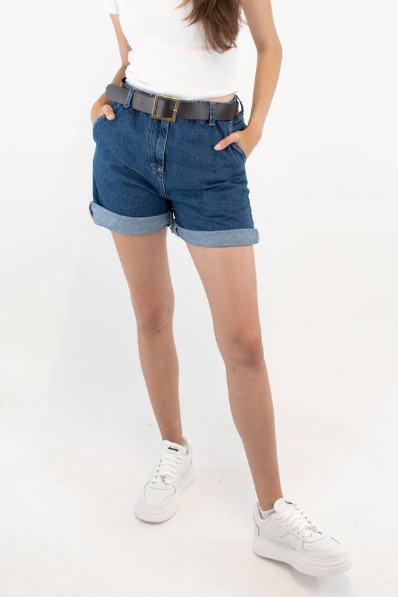 Please Jeans PLEASE BERMUDA SHORTS - D0J C81 (N3N) - BLU DENIM Consegna Veloce