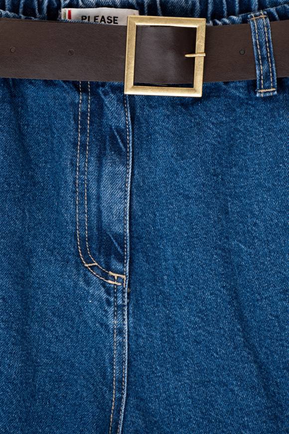 Please Jeans PLEASE BERMUDA SHORTS - D0J C81 (N3N) - BLU DENIM Consegna Veloce