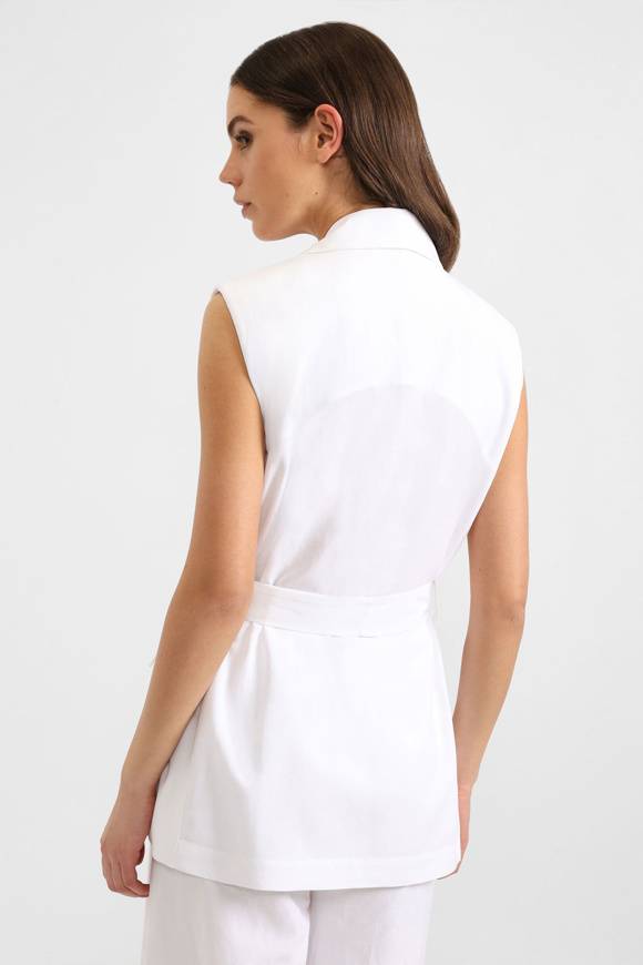 Please Jeans PLEASE GILET - L0D 000 - WHITE Convenienza