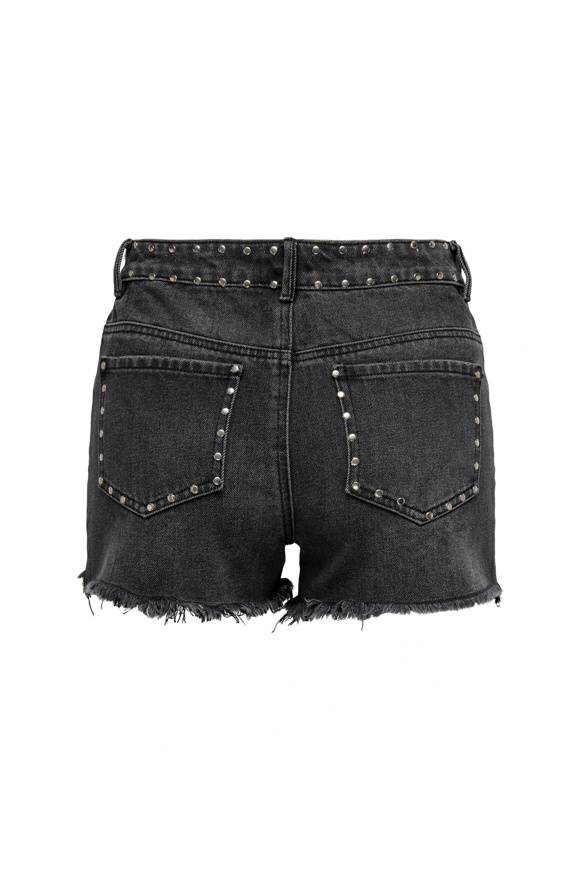 Please Jeans ONLPACY HW STUDDED DENIM SHORTS - 152 006 BLACK DENIM Novità