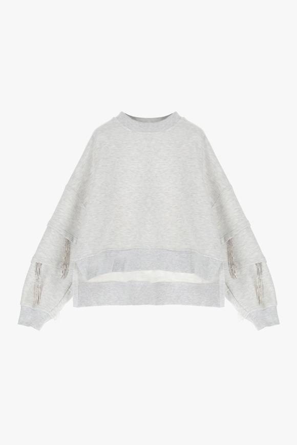 Please Jeans IMPERIAL SWEATSHIRT - FG3 APL - GREY Vendita Calda