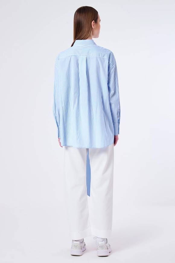 Please Jeans VICOLO SHIRT - TB1 008 - RIGHE/BLU Saldi