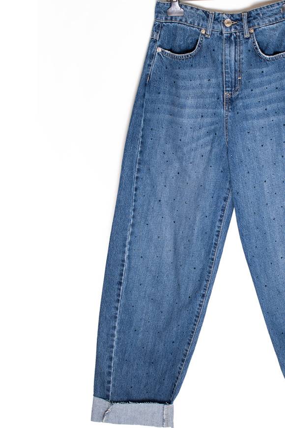 Please Jeans VICOLO DENIM JEANS GLITTER - DB5 191 - BLUE DENIM Vendita Calda